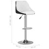 vidaXL Tabourets de bar lot de 2 blanc et noir similicuir