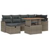 vidaXL Ensemble de canap&eacute; de jardin 7 pc Gris polyrotin