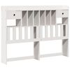 vidaXL Lit biblioth&egrave;que sans matelas blanc 140x190 cm bois pin massif