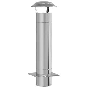 vidaXL Extension de Conduit Argent&eacute; 25 x 25 x 82 cm Acier inoxydable
