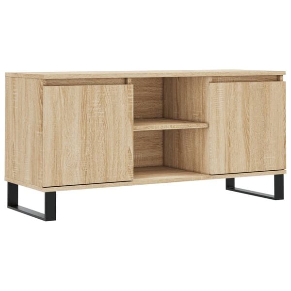 vidaXL Meuble TV chêne sonoma 104x35x50 cm bois d'ingénierie