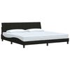 vidaXL Cadre de lit sans matelas Hanko noir 200x200 cm tissu