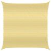 vidaXL Voile d'ombre Jaune et blanc 6 x 6 m HDPE