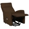 vidaXL Fauteuil de massage Marron foncé Tissu