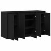 vidaXL Buffet Ch&ecirc;ne noir 120 x 41 x 75 cm Bois d'ing&eacute;nierie