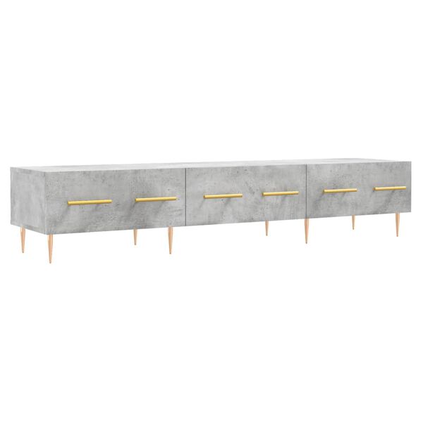 vidaXL Meuble TV gris b&eacute;ton 150x36x30 cm bois d'ing&eacute;nierie