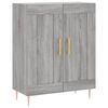vidaXL Buffet haut Sonoma gris 69,5x34x180 cm Bois d'ing&eacute;nierie