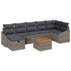 vidaXL Ensemble de canap&eacute; de jardin 8 pc Gris polyrotin