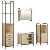 vidaXL Ensemble d'armoire de salle de bain 4 pc Ch&ecirc;ne Sonoma