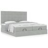 VidaXL Cadre de lit ottoman et matelas gris clair 160x200cm velours