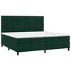 vidaXL Sommier &agrave; lattes de lit et matelas Vert fonc&eacute; 200x200cm Velours