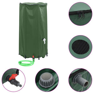 vidaXL R&eacute;servoir d'eau avec robinet pliable 100 L PVC