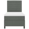 vidaXL Lit &agrave; ressorts avec matelas Gris fonc&eacute; 90 x 200 cm tissu