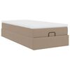 VidaXL Cadre de lit ottoman et matelas cappuccino 100x200cm similicuir
