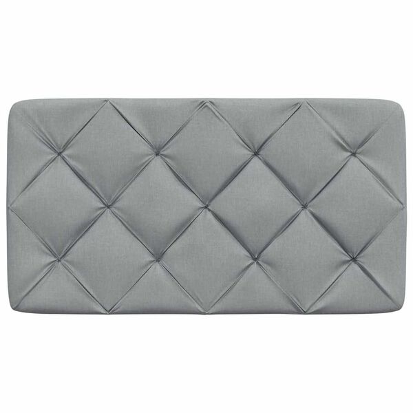 vidaXL Coussin de t&ecirc;te de lit gris clair 80 cm tissu