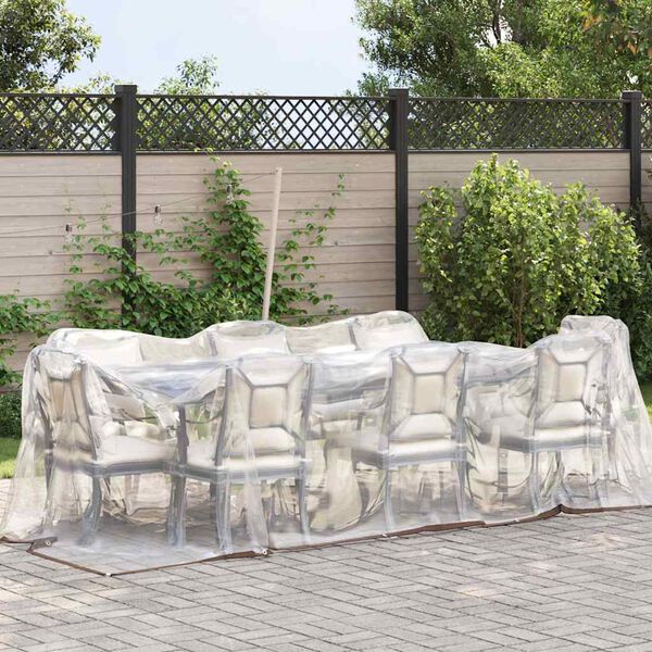 vidaXL B&acirc;che transparente avec &oelig;illets 2x8 m poly&eacute;thyl&egrave;ne