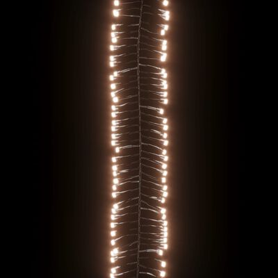 vidaXL Guirlande lumineuse à LED groupées 3000 LED Blanc chaud 23m PVC