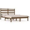 vidaXL Cadre de lit Marron miel Bois pin massif 180x200 cm Super King