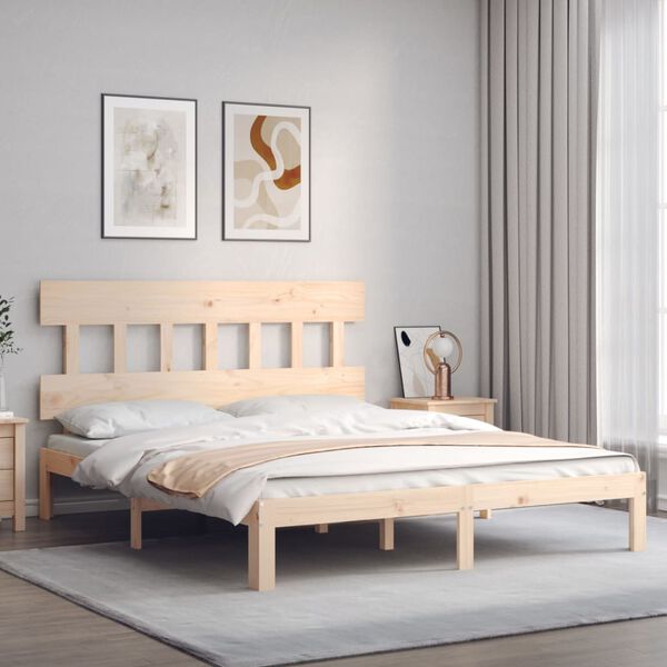 vidaXL Cadre de lit sans matelas 160x200 cm bois massif de pin