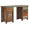 vidaXL Bureau sur pieds Bois de r&eacute;cup&eacute;ration massif 140 x 50 x 77 cm