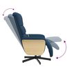vidaXL Fauteuil inclinable de massage avec repose-pieds bleu tissu