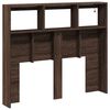 vidaXL Armoire t&ecirc;te de lit avec LED ch&ecirc;ne marron 120x17x102 cm