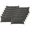 vidaXL Coussin avec oreiller HEERLEN 12 pi&egrave;ces Gris fonc&eacute; Velours