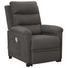 vidaXL Fauteuil de massage inclinable Gris fonc&eacute; Tissu