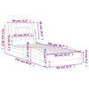 vidaXL Cadre de lit Viana sans matelas cappuccino 80x200 cm similicuir
