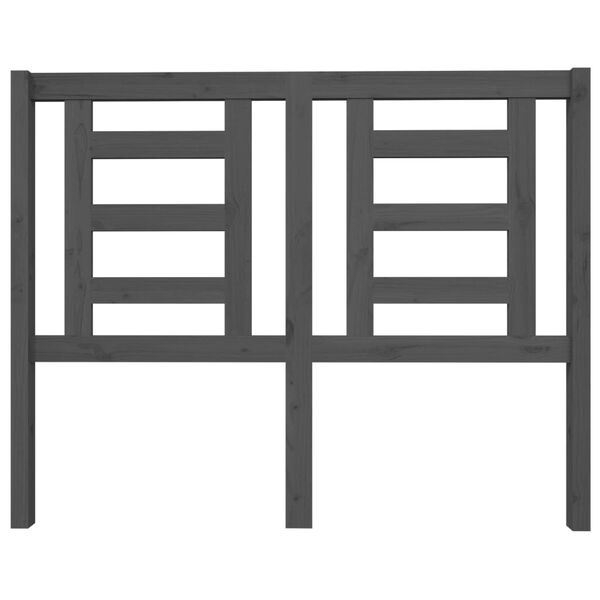 vidaXL Tête de lit Gris 126x4x100 cm Bois massif de pin