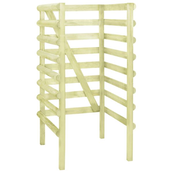 vidaXL Abri de poubelle simple Vert 70x80x150 cm Pin impr&eacute;gn&eacute;
