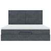 VidaXL Cadre de lit ottoman avec matelas gris foncé 160x200cm velours