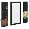 vidaXL Porte-manteau mural Montage mural Ch&ecirc;ne noir 96 x 1,5 x 90 cm