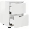 vidaXL Tables de chevet 2 pcs Blanc brillant 30,5 x 30 x 43 cm