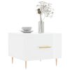 vidaXL Table basse blanc brillant 50x50x40 cm bois d'ingénierie