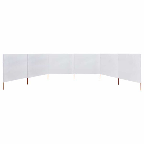 vidaXL Paravent 6 panneaux Tissu 800 x 120 cm Blanc sable