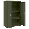 vidaXL Armoire de rangement 2 pcs Vert olive 90 x 40 x 140 cm Acier