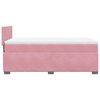 vidaXL Sommier à lattes de lit avec matelas Rose 100x200 cm Velours