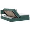 vidaXL Lit de Rangement avec t&ecirc;te de lit 2 pc Vert fonc&eacute;