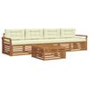 vidaXL Ensemble de canap&eacute;s d'ext&eacute;rieur 5 pcs Naturel et Cr&egrave;me