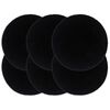 vidaXL Napperons 6 pcs Noir Plain 38 cm Rond Coton