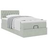 vidaXL Cadre de lit ottoman et matelas gris clair 90x200 cm velours