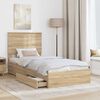 vidaXL Lit de Rangement Ch&ecirc;ne Sonoma 75 x 190 cm Bois d'ing&eacute;nierie