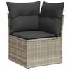 vidaXL Salon de jardin avec coussins 7 pcs gris clair r&eacute;sine tress&eacute;e