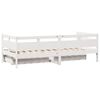 vidaXL Lit de jour et tiroirs sans matelas blanc 90x190 cm bois massif