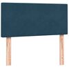 vidaXL Sommier &agrave; lattes de lit et matelas bleu fonc&eacute; 90x220 cm velours
