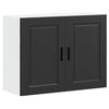 vidaXL Armoire murale de cuisine Porto noir bois d'ing&eacute;nierie