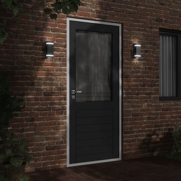 vidaXL Applique murale d'ext&eacute;rieur noir acier inoxydable