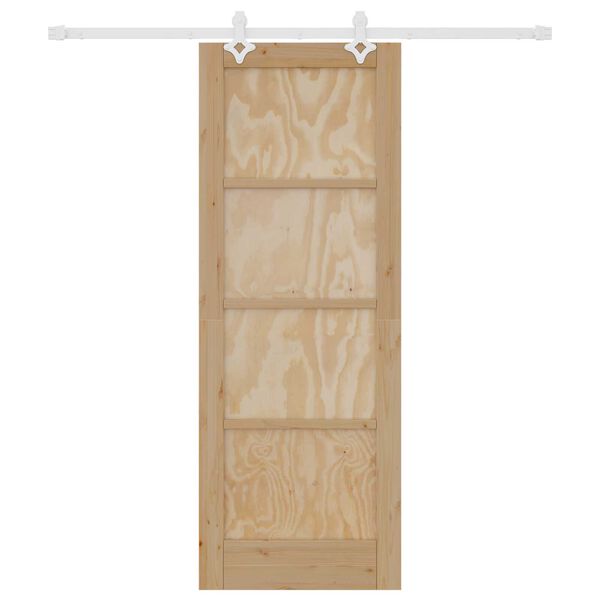 vidaXL Porte coulissante Marron 73,5 x 198,5 cm Pin massif