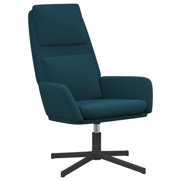 vidaXL Chaise de relaxation Bleu Velours